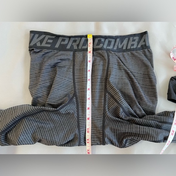 Nike Pro Combat Compression Leggings Men Sz Large Black Run Athletic Pants - Picture 7 of 9